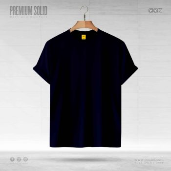 Solid T Shirt – Navy Blue - Premium Quality - AAZ Bangladesh