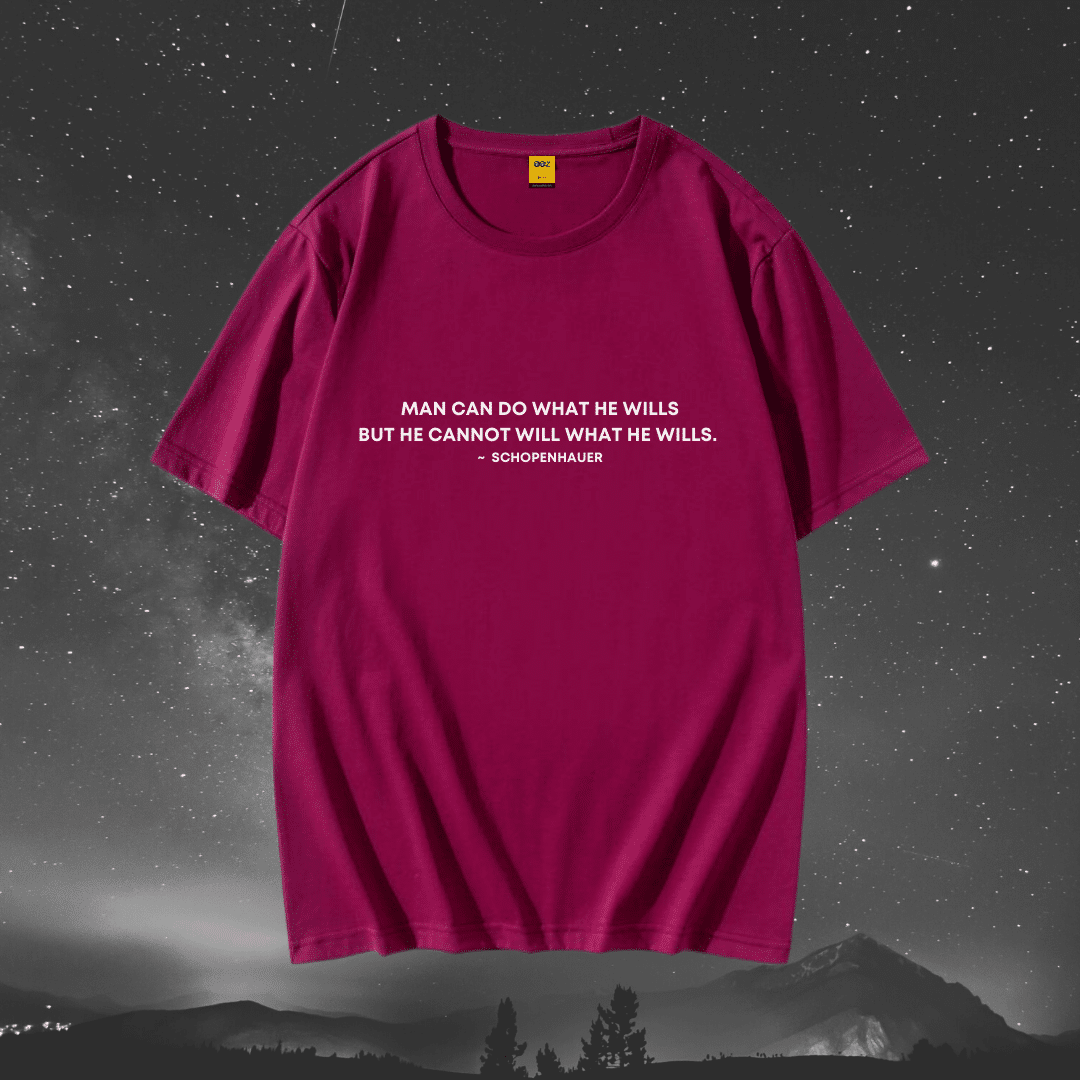 Drop Shoulder T-Shirt (Schopenhauer Quotes) - AAZ