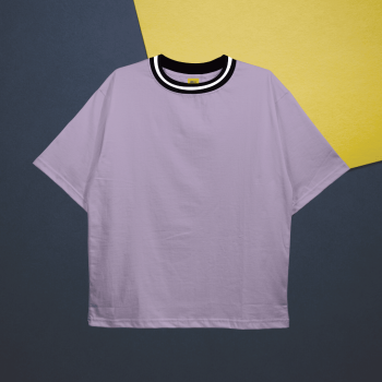 Lavender wt Rib T-Shirt - Premium Cotton - AAZ Bangladesh