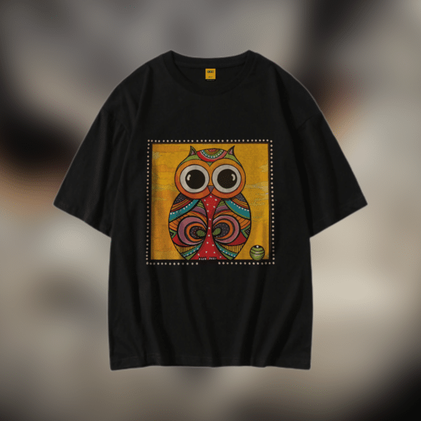 Drop Shoulder T-Shirt (Owl)