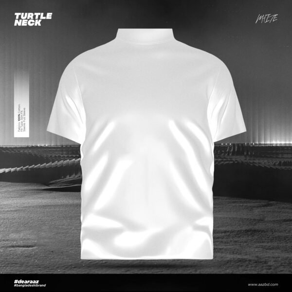 Half Sleeve Turtle Neck (White)