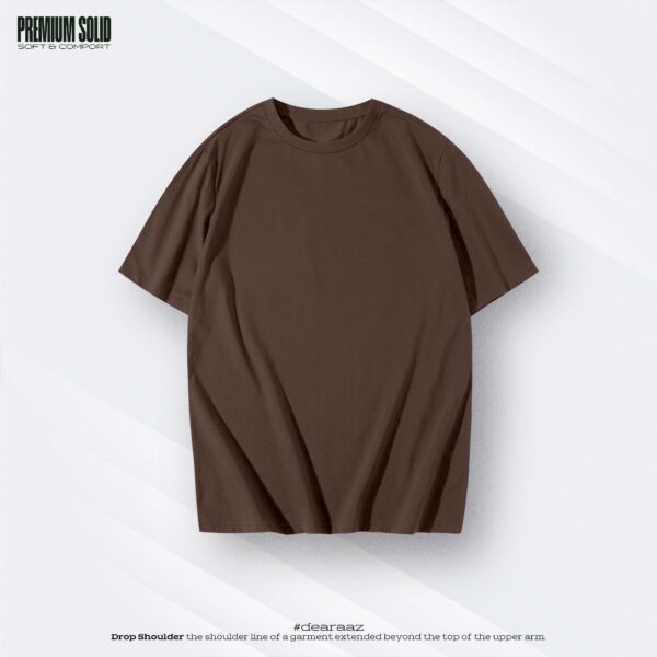 Basic Drop Shoulder T-Shirt (Deep Brown)