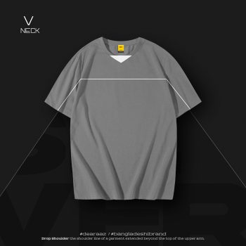Premium V Neck Drop Shoulder T-Shirt - Premium Quality - AAZ Bangladesh