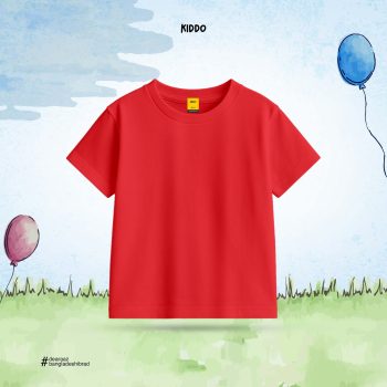 Kids Solid T-Shirt – Red - Premium Quality - AAZ Bangladesh