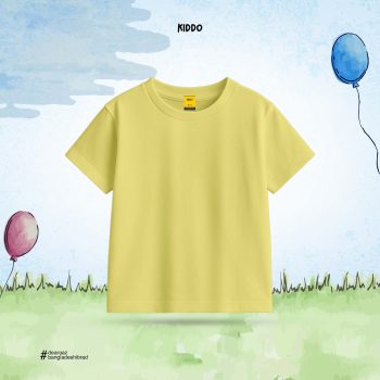 Kids Solid T-Shirt – Yellow - Premium Quality - AAZ Bangladesh