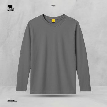 Solid Full Sleeve T-Shirt – Urban Gray - Premium Quality - AAZ Bangladesh
