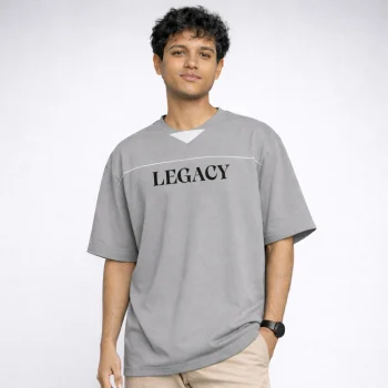 Rare LEGACY Drop Shoulder V Neck T-Shirt - Premium Quality - AAZ Bangladesh