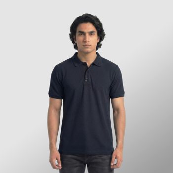 Premium Deep Navy Double Lacoste Polo - Premium Quality - AAZ Bangladesh