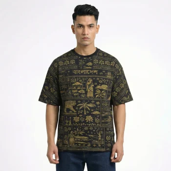 Bangladesh Heritage Premium Drop Shoulder T Shirt - Premium Quality - AAZ Bangladesh